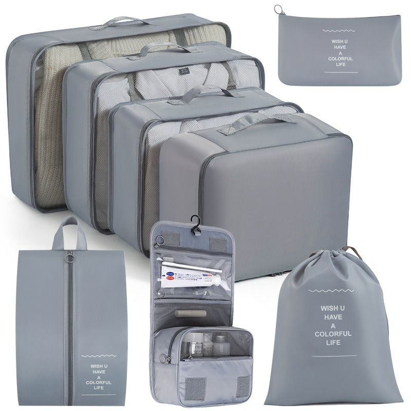Eight sets of gray, eight sets of "Strike bags"